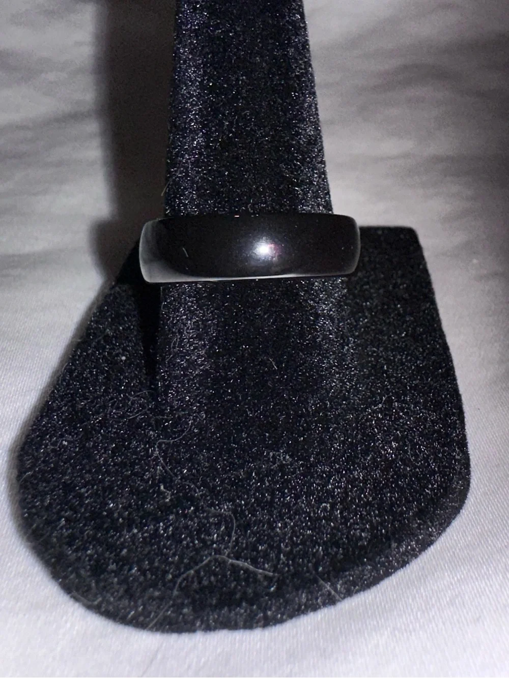 NWT Black Handmade Ceramic Solid Band Ring Size 9 Glossy Minimalist Statement